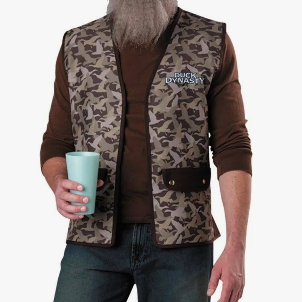 Duck Dynasty Uncle Si Costume Vest Brown Duck Camo A&E One Size Fits Most